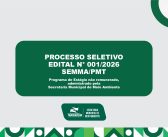 EDITAL N° 001/2026 SEMMA/PMT Programa de Estágio não remunerado, administrado pela Secretaria Municipal de Meio Ambiente